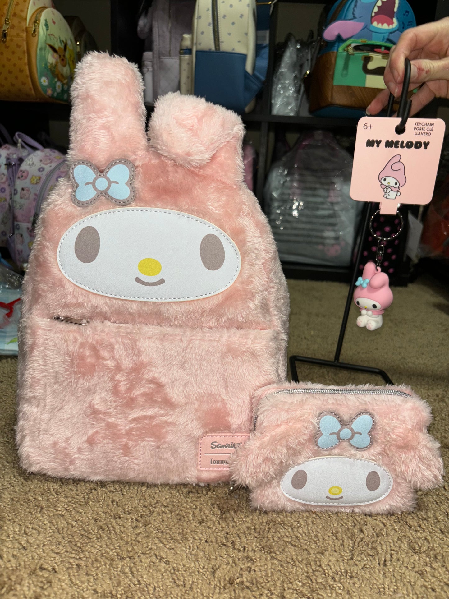 My Melody Mini Backpack & Wallet & Keychain
