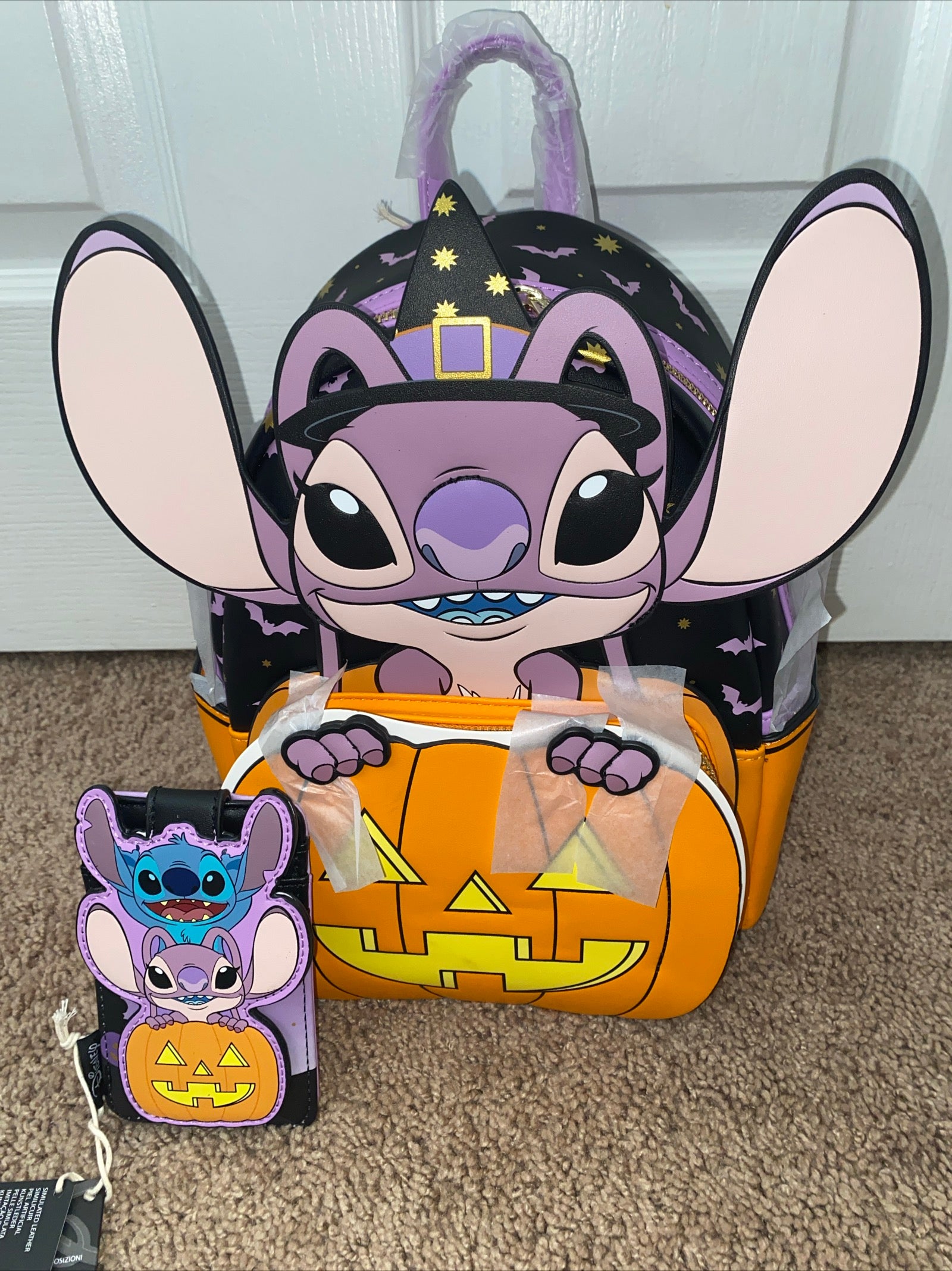 halloween mini backpack Angel Halloween Mini Backpack and Cardholder – The Magic Bag Shopper