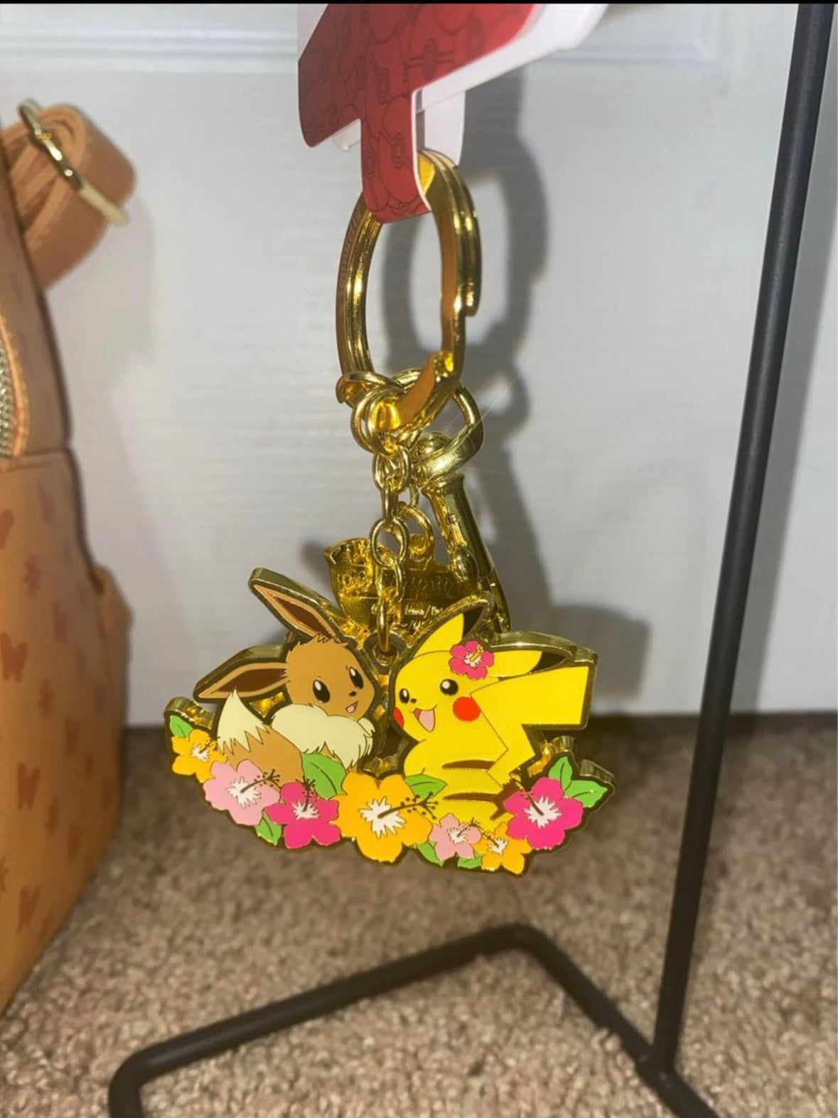 Eevee & Pikachu Flowers Mini Backpack, Wallet, & Keychain