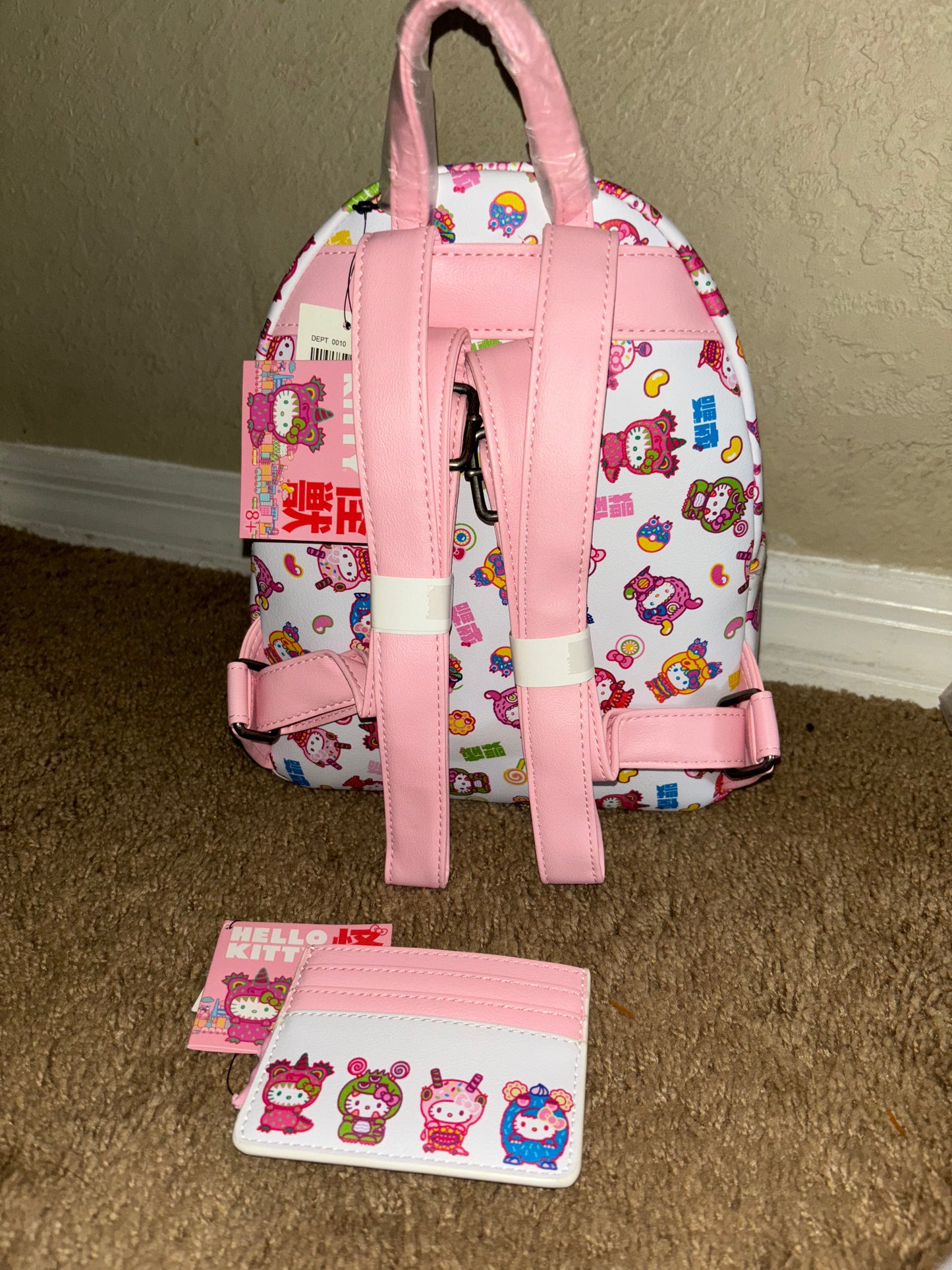 Hello Kitty Monsters Loungefly Mini Backpack and Cardholder