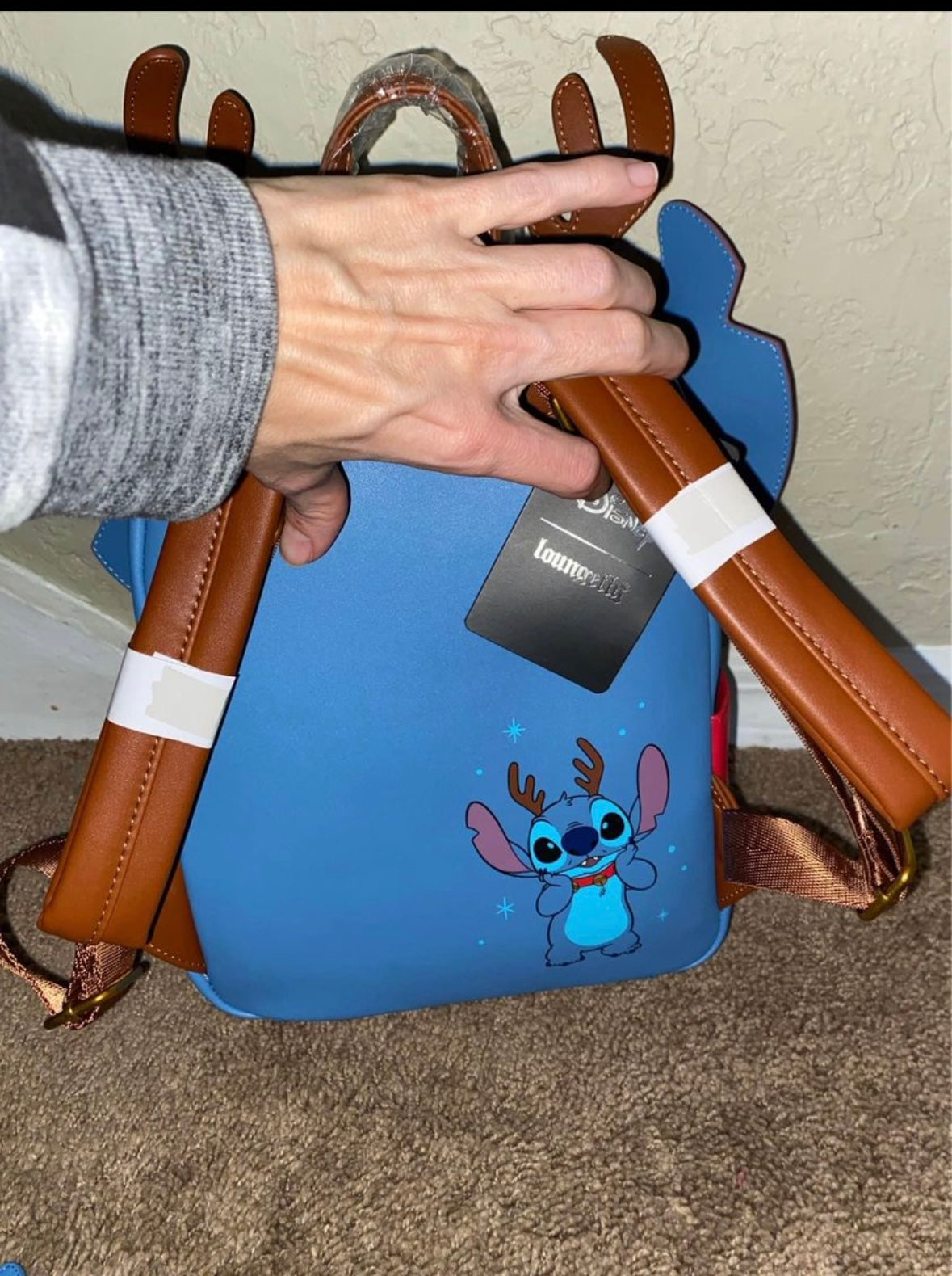 Stitch Reindeer Mini Backpack & Wallet