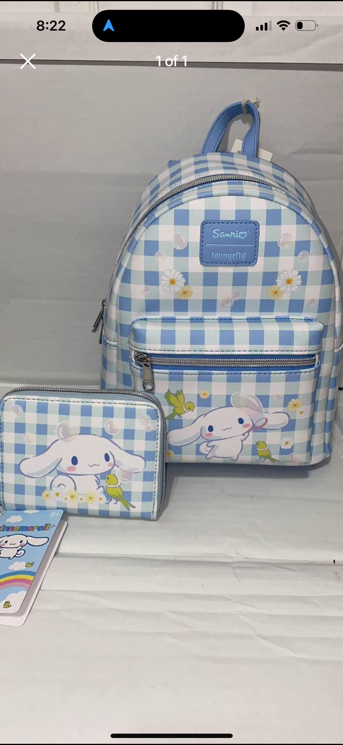 Cinnamoroll Daisy Gingham Mini Backpack & Wallet
