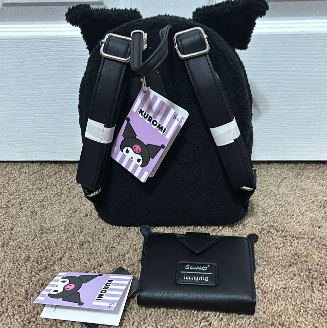 Kuromi Mini Backpack & Wallet