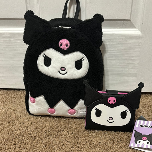 Kuromi Mini Backpack & Wallet