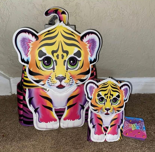 Lisa Frank Forrest Tiger Mini Backpack & Wallet