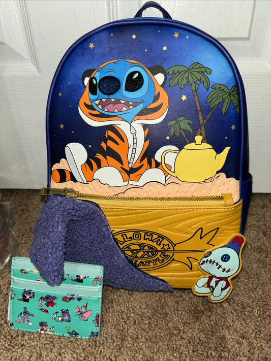 Stitch Aladdin Rajah Her Universe Mini Backpack & Cardholder