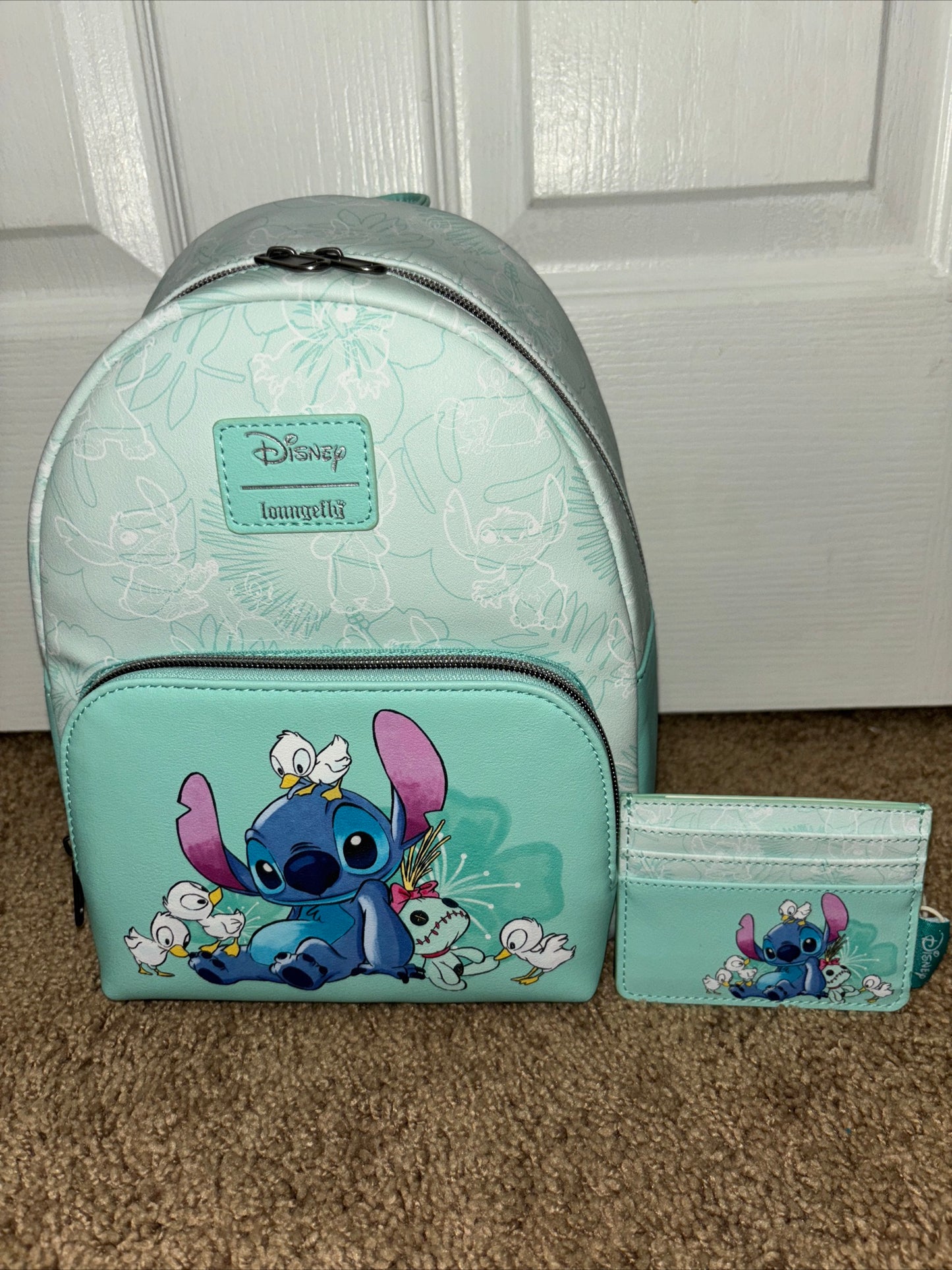 Stitch, Scrump, Ducklings Mini Backpack & Cardholder