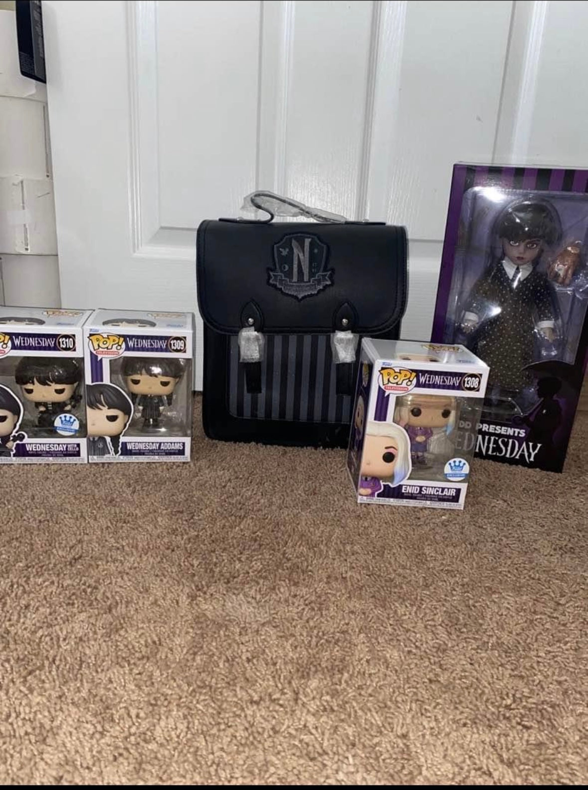 Wednesday Addams Family Lot Funko, Mezco Toy, Mini Backpack