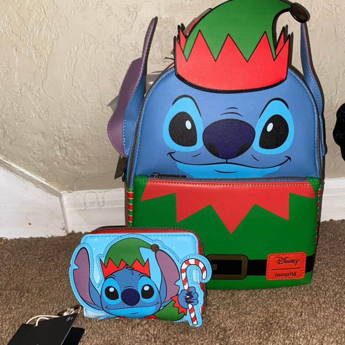 Stitch Elf Cosplay Mini Backpack and Wallet